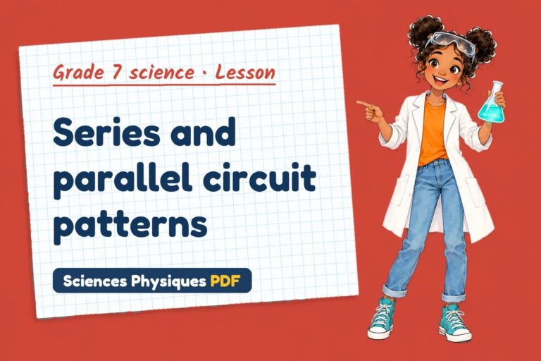 Series and parallel circuits notes and lesson for grade 7 science (free PDF download)