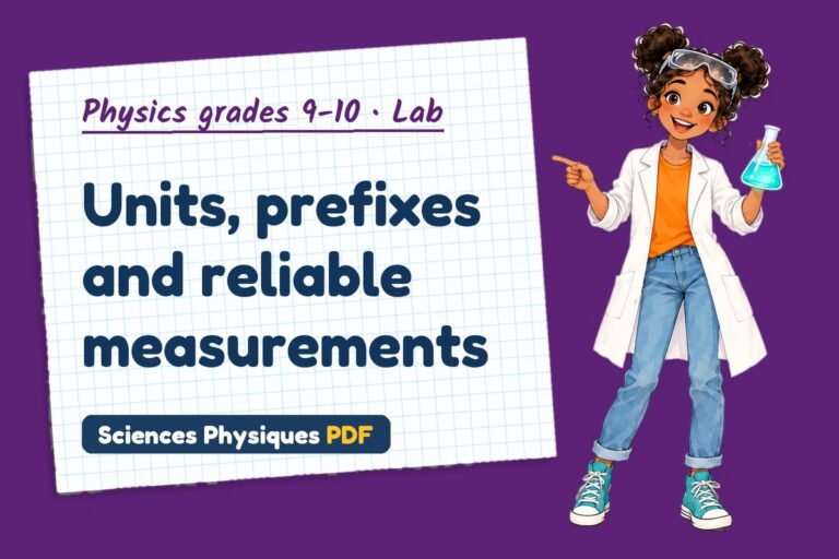 SI units lab for GCSE physics: practical with sample results (free PDF download)