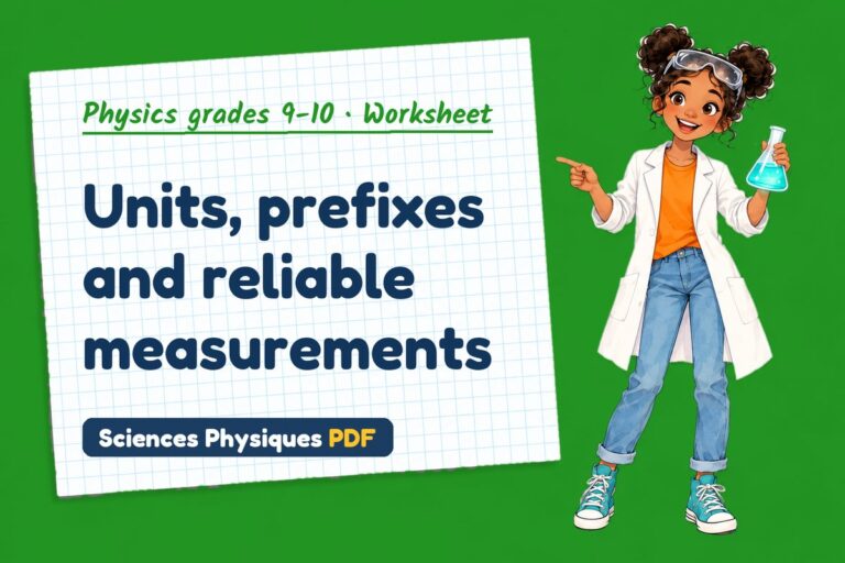 SI units worksheet with answers for GCSE physics (free PDF download)