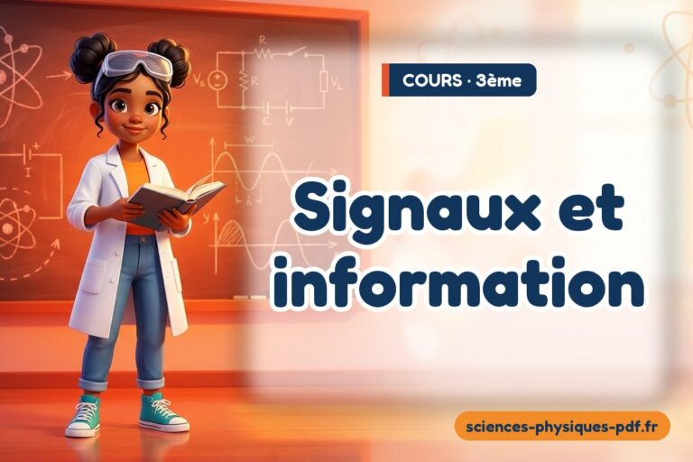 Signaux et information : cours de sciences physiques en 3e – PDF gratuit à télécharger et imprimer