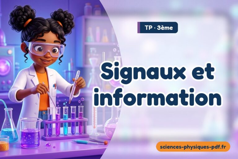 Signaux et information : TP de sciences physiques en 3e – PDF gratuit à télécharger et imprimer