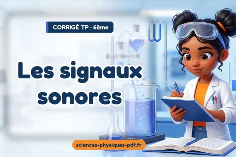 Les signaux sonores : corrigé du TP de sciences physiques 6e – PDF gratuit à télécharger et imprimer