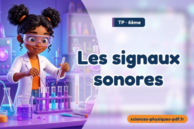 Les signaux sonores : TP de sciences physiques en 6e – PDF gratuit à télécharger et imprimer
