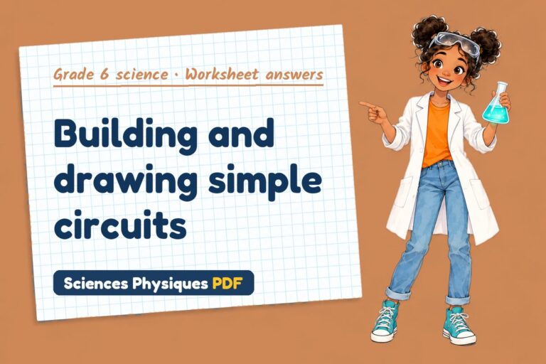 Simple circuits worksheet answers for grade 6 science (free PDF download)