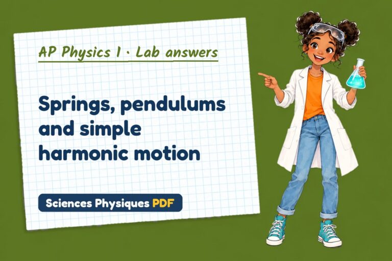 Simple harmonic motion lab answers for AP Physics 1 (free PDF download)