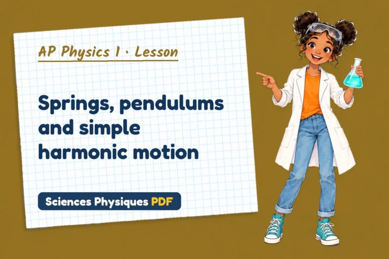 Simple harmonic motion notes and lesson for AP Physics 1 (free PDF download)