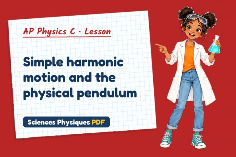 Simple harmonic motion notes and lesson for AP Physics C (free PDF download)