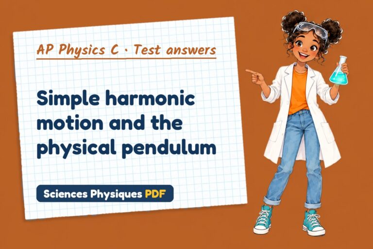 Simple harmonic motion test answers and mark scheme for AP Physics C (free PDF download)