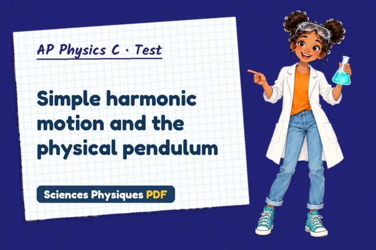 Simple harmonic motion test with answers for AP Physics C (free PDF download)