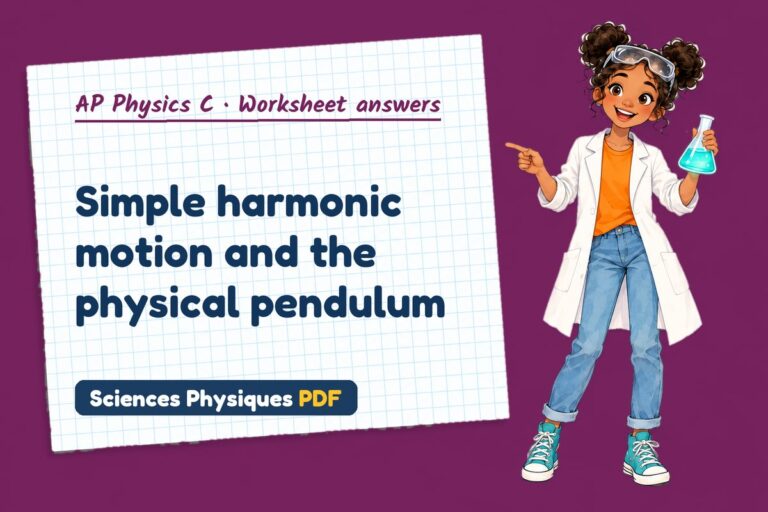 Simple harmonic motion worksheet answers for AP Physics C (free PDF download)