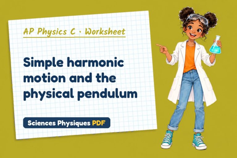 Simple harmonic motion worksheet with answers for AP Physics C (free PDF download)
