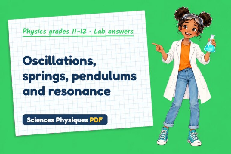 Simple harmonic motion lab answers for A Level physics (free PDF download)