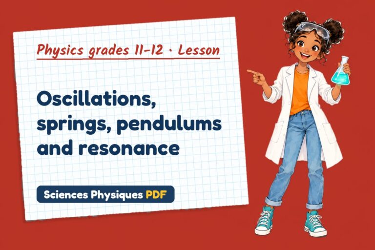 Simple harmonic motion notes and lesson for A Level physics (free PDF download)