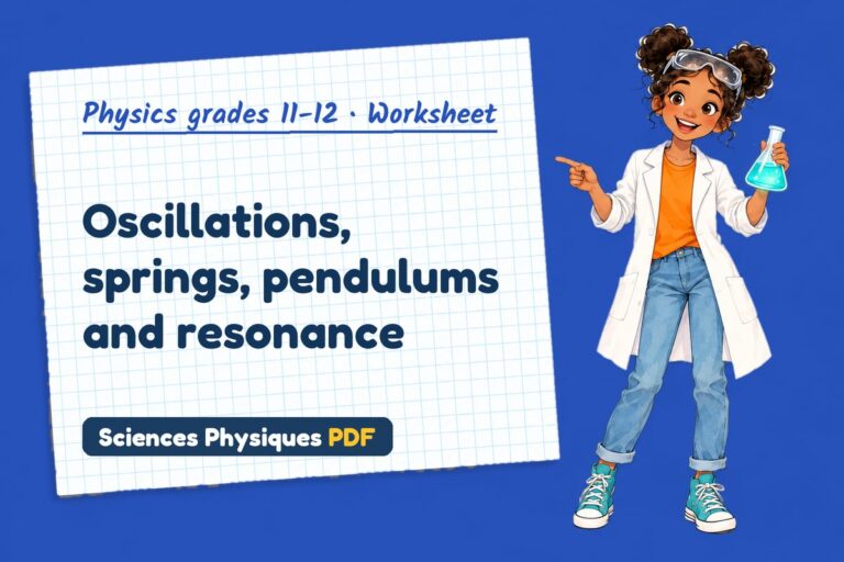 Simple harmonic motion worksheet with answers for A Level physics (free PDF download)