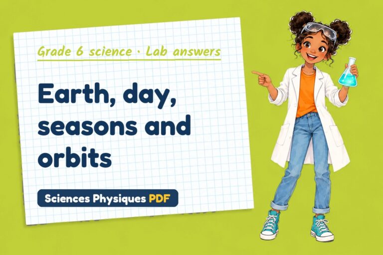 Solar system lab answers for grade 6 science (free PDF download)