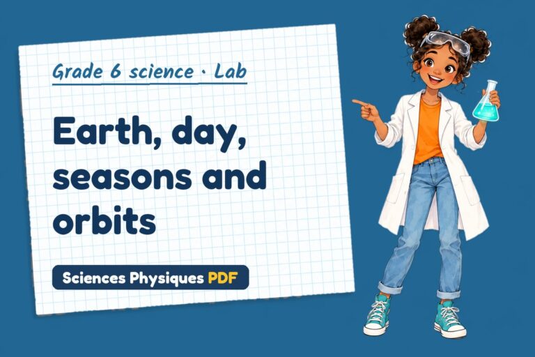 Solar system lab for grade 6 science: practical with sample results (free PDF download)