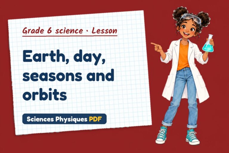 Solar system notes and lesson for grade 6 science (free PDF download)