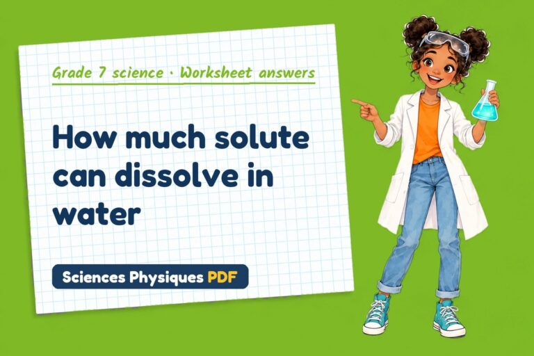 Solubility worksheet answers for grade 7 science (free PDF download)