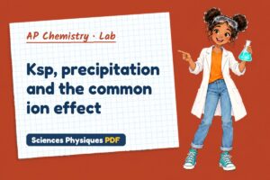 Ksp, precipitation and the common ion effect