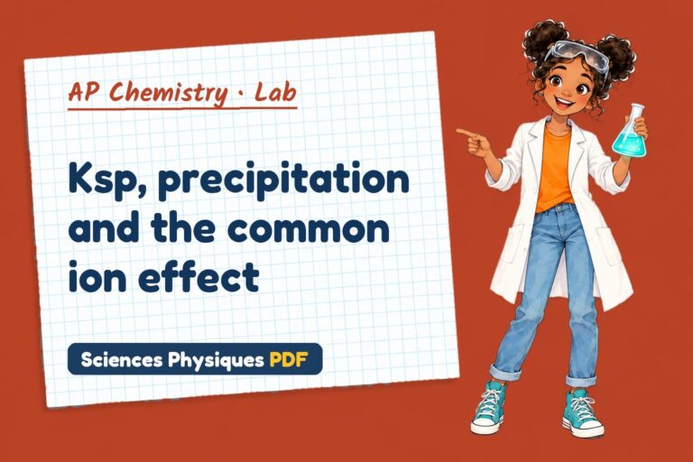 Solubility product Ksp lab for AP Chemistry: practical with sample results (free PDF download)