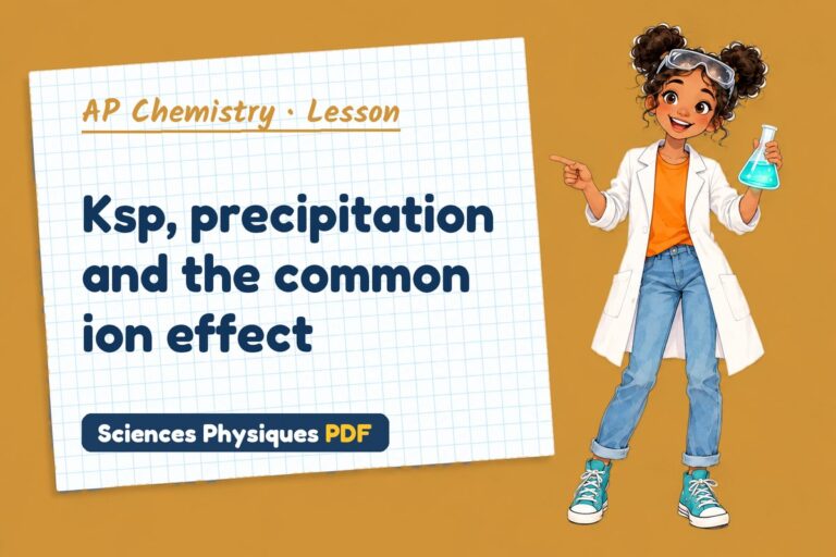 Solubility product Ksp notes and lesson for AP Chemistry (free PDF download)