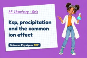 Ksp, precipitation and the common ion effect