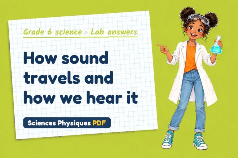 Sound waves lab answers for grade 6 science (free PDF download)