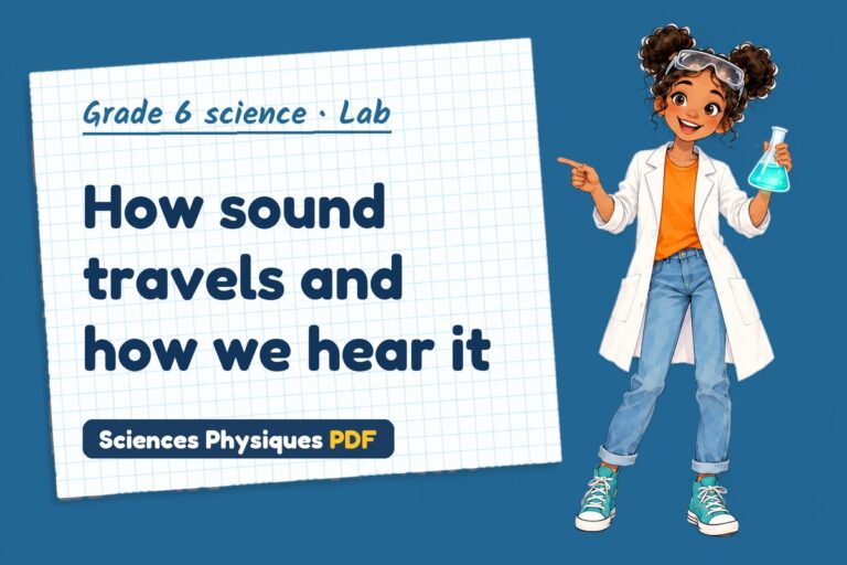 Sound waves lab for grade 6 science: practical with sample results (free PDF download)
