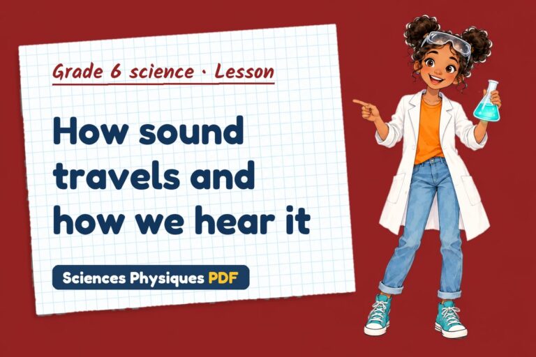 Sound waves notes and lesson for grade 6 science (free PDF download)