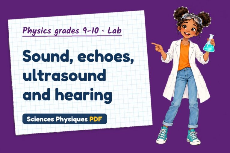 Sound waves lab for GCSE physics: practical with sample results (free PDF download)