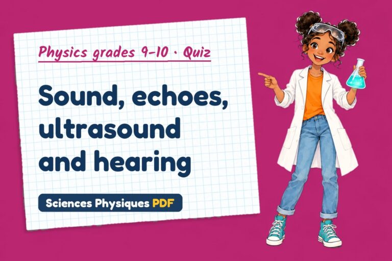 Sound waves quiz for GCSE physics: 10 questions with answers