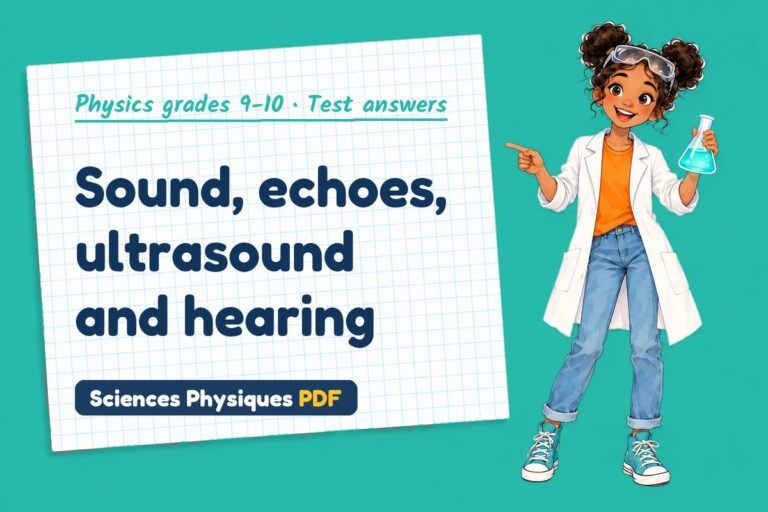 Sound waves test answers and mark scheme for GCSE physics (free PDF download)