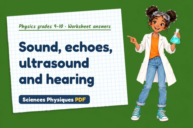 Sound waves worksheet answers for GCSE physics (free PDF download)