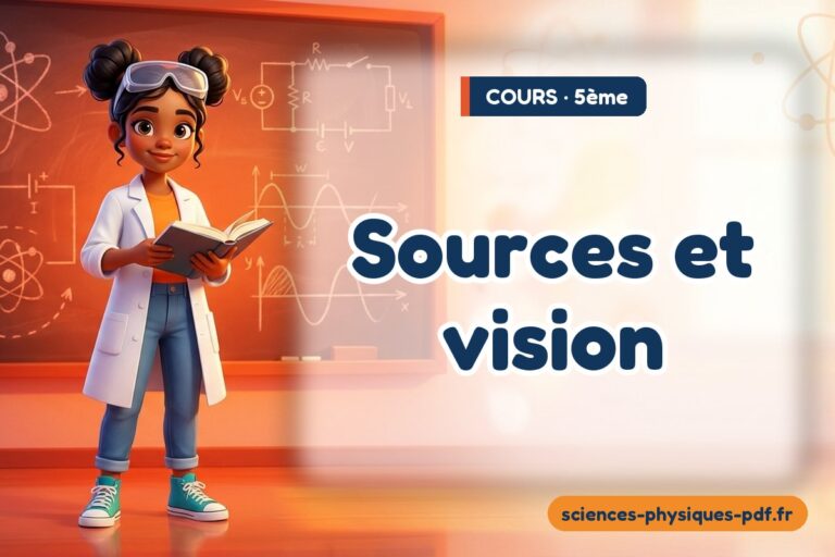 Sources et vision : cours de sciences physiques en 5e – PDF gratuit à télécharger et imprimer