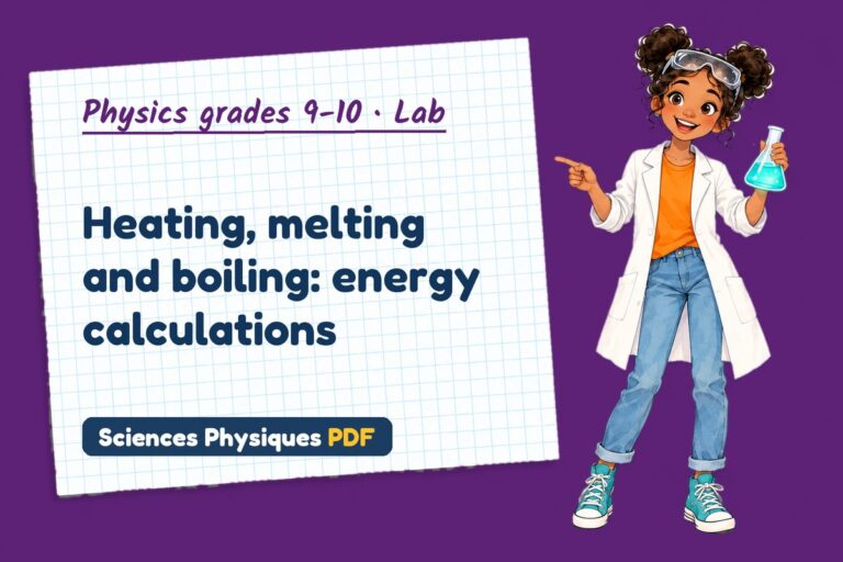 Specific heat capacity lab for GCSE physics: practical with sample results (free PDF download)