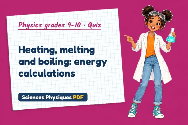 Specific heat capacity quiz for GCSE physics: 10 questions with answers