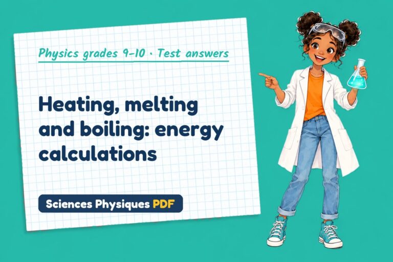 Specific heat capacity test answers and mark scheme for GCSE physics (free PDF download)