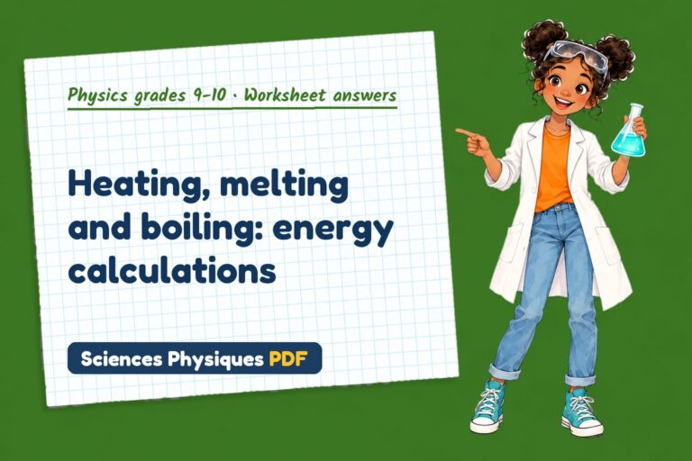 Specific heat capacity worksheet answers for GCSE physics (free PDF download)