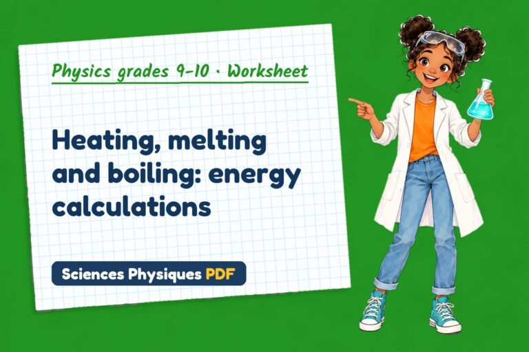 Specific heat capacity worksheet with answers for GCSE physics (free PDF download)