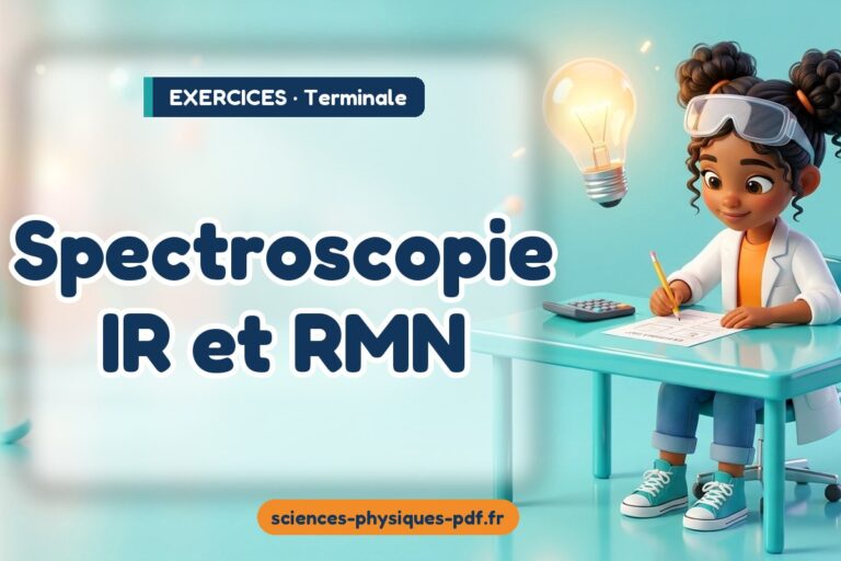 Spectroscopie IR et RMN : exercices de sciences physiques terminale – PDF gratuit à télécharger et imprimer