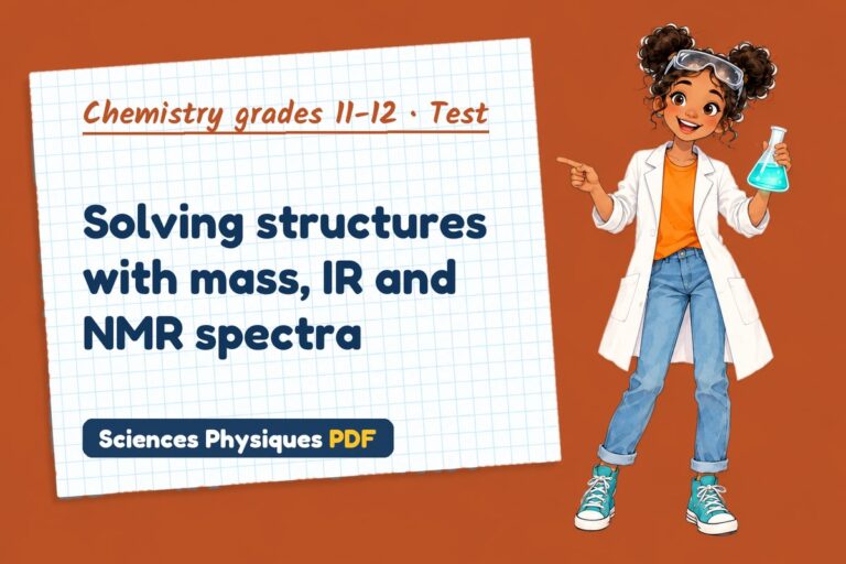 Spectroscopy test with answers for A Level chemistry (free PDF download)