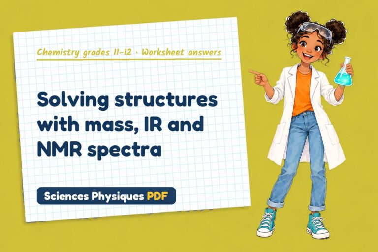 Spectroscopy worksheet answers for A Level chemistry (free PDF download)