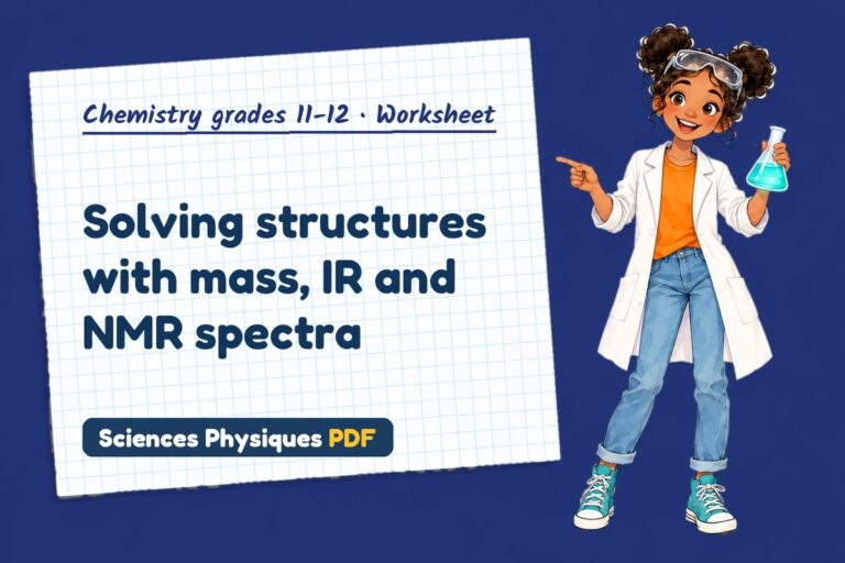 Spectroscopy worksheet with answers for A Level chemistry (free PDF download)