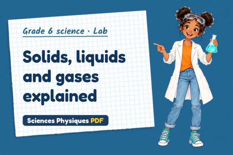 States of matter lab for grade 6 science: practical with sample results (free PDF download)