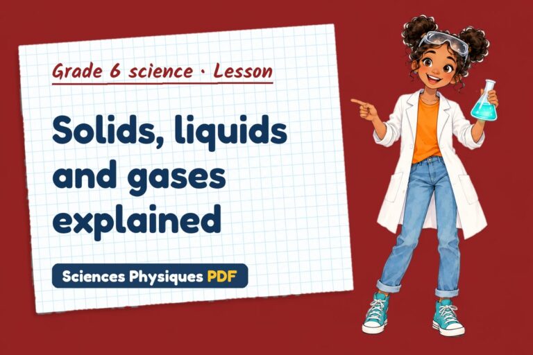 States of matter notes and lesson for grade 6 science (free PDF download)