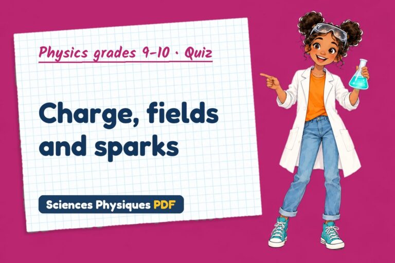 Static electricity quiz for GCSE physics: 10 questions with answers