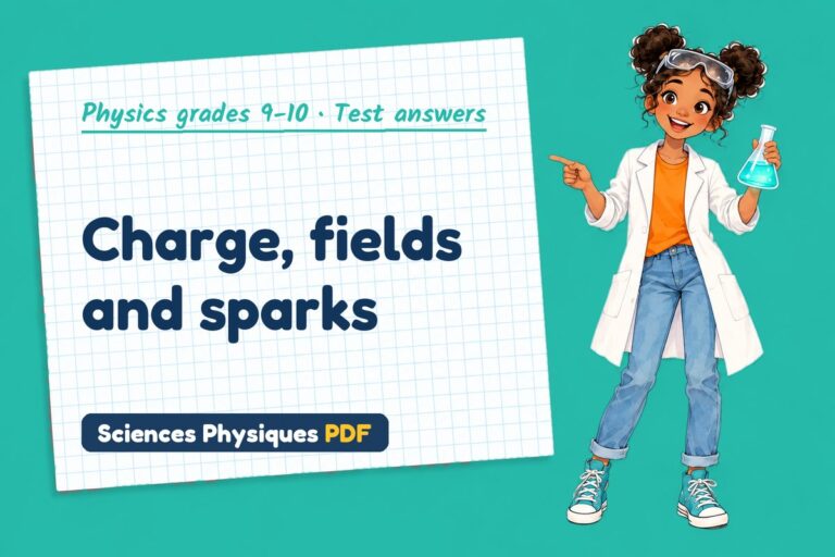 Static electricity test answers and mark scheme for GCSE physics (free PDF download)