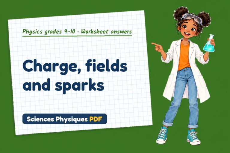 Static electricity worksheet answers for GCSE physics (free PDF download)
