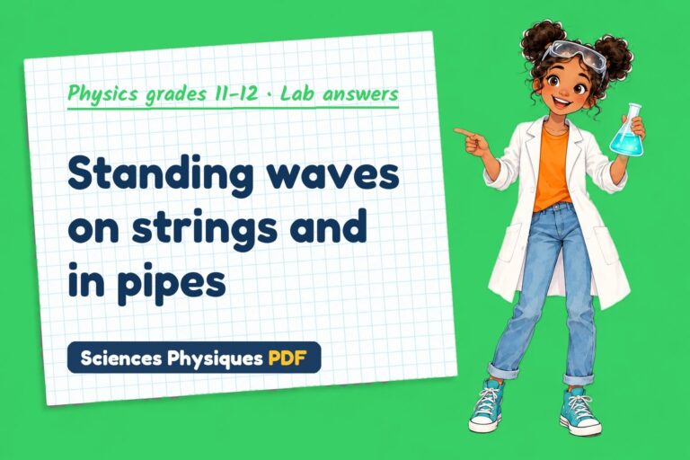 Stationary waves lab answers for A Level physics (free PDF download)