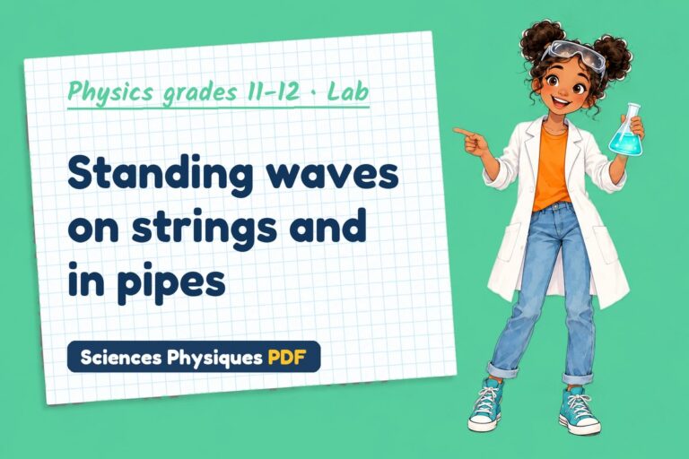 Stationary waves lab for A Level physics: practical with sample results (free PDF download)